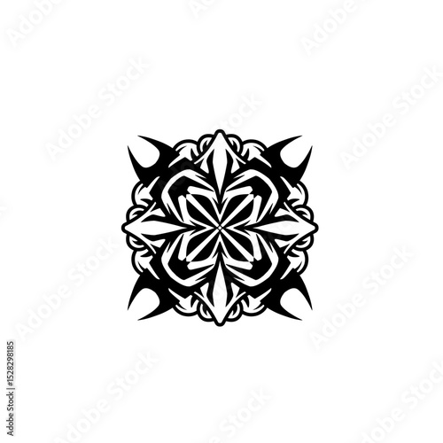Abstract composition with intricate fractal patterns exhibiting modern elegance