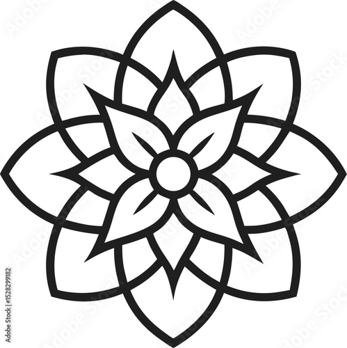 flower line art