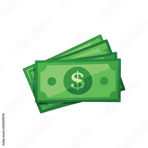 Dollar banknotes isolate on white background