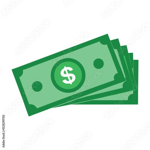 Dollar banknotes isolate on white background