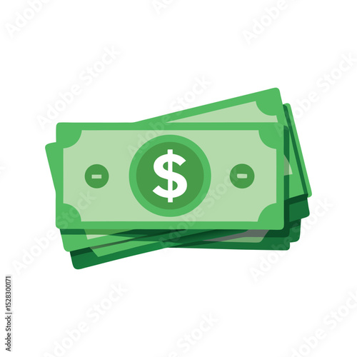 Dollar banknotes isolate on white background