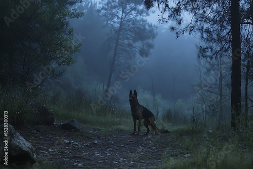 stance Malinois in active Belgian photo