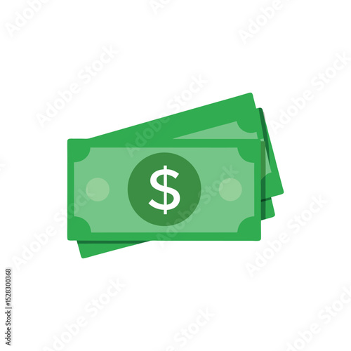 Dollar banknotes isolate on white background