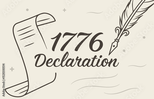 1776 declaration of independence illustration