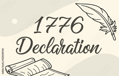 1776 declaration of independence illustration