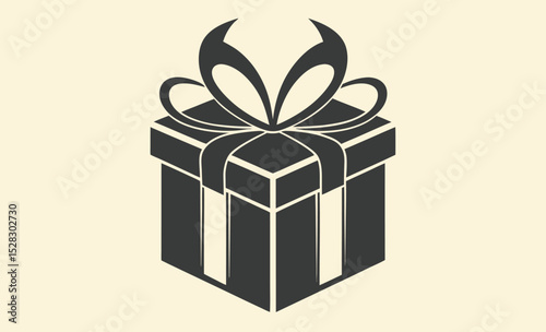 Gift box icons, present silhouette , christmas surprise vector