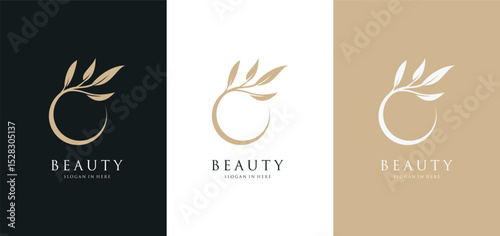 Flower Plant Leaf Beauty logo design inspiration