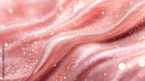 Flowing rose gold powder