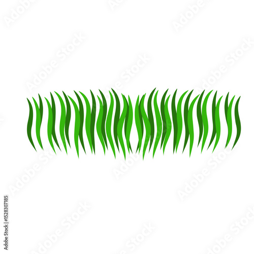 Abstract representation of nature with stylized grassy elements formation