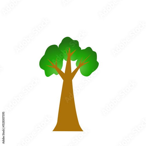 Stylized solitary tree against a stark background invoking natural tranquility