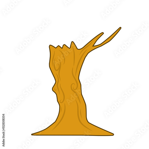 Stylized Golden Tree Silhouette Against a Stark Black Backdrop Evoking Minimalism