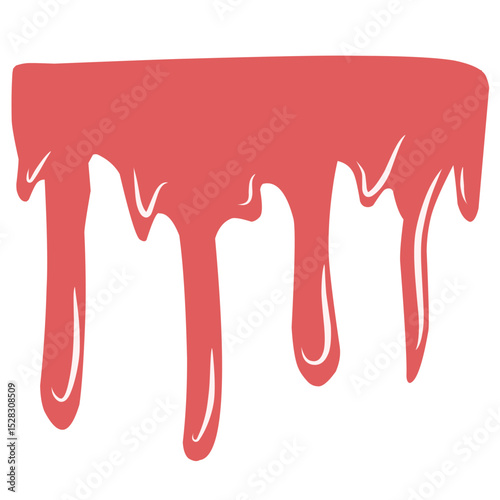 Abstract coral effusion against a stark black backdrop illustration
