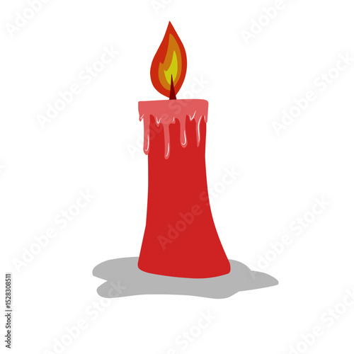 Illuminating Serenity: A Vibrant Red Candle Against a Deep Black Canvas