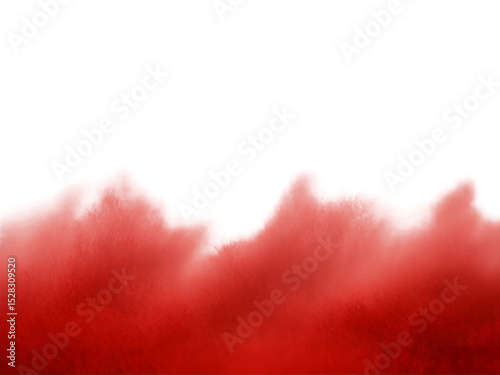 Intense red fog or smoke on a transparent background. Ideal for dramatic effects, overlays, and artistic designs. Perfect for posters, digital art, and creative projects. 