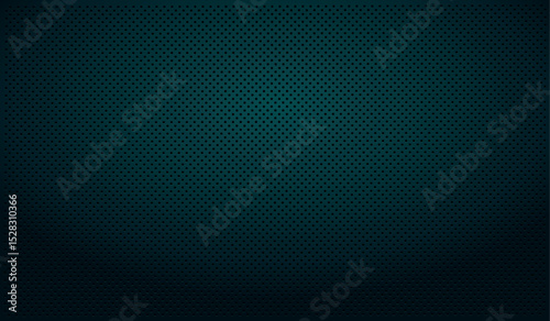 Black perforated background texture with black holes and glow