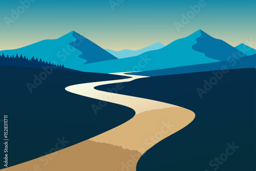 mountain road in the mountains