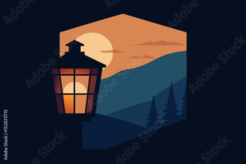 old lantern on the wall