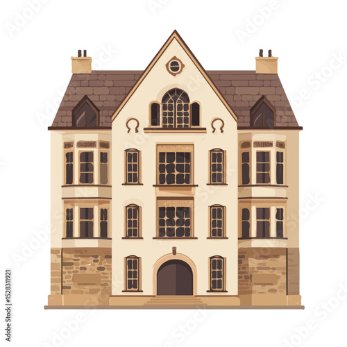 2D flat Architectural Heritage illustration vector, isolated on a white background.