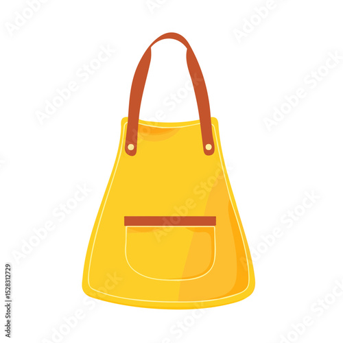 2D flat vector illustration of Apron, isolated on a white background.