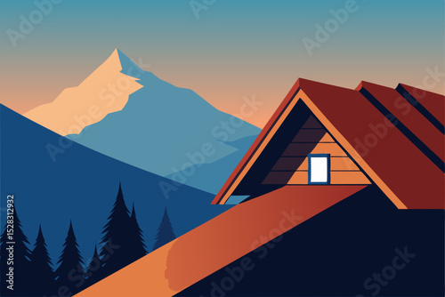 mountain hut in the mountains