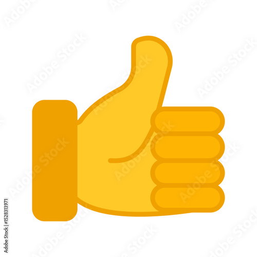 Thumbs up icon , Black Thumb up icon on white background, Vector illustration.	