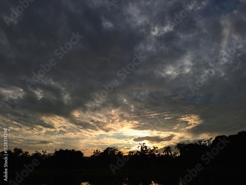 time lapse sunrise photo