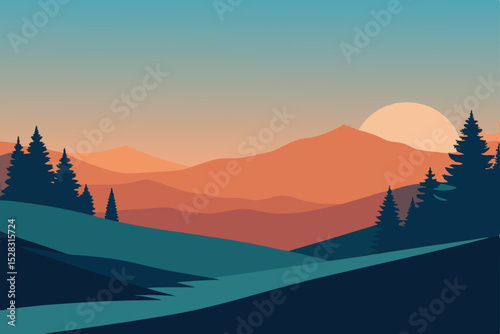 sunrise in mountains