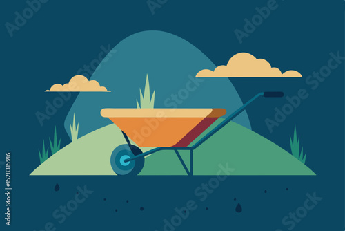 illustration of a wheelbarrow