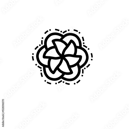 Abstract monochromatic depiction with simple contrasts and high-key intensity