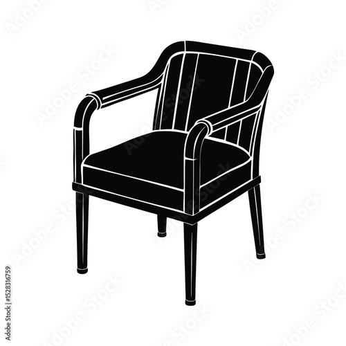 armchair isolated on white background