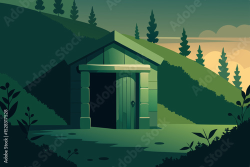 house in the mountains