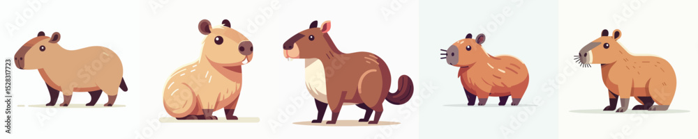Fototapeta premium Vector of a capybara