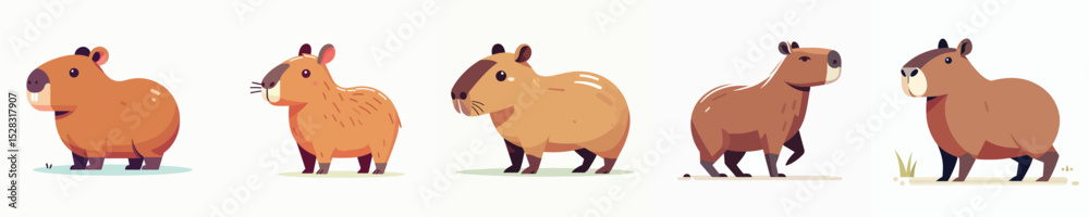 Obraz premium Vector of a capybara
