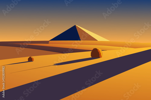 sunset in the desert