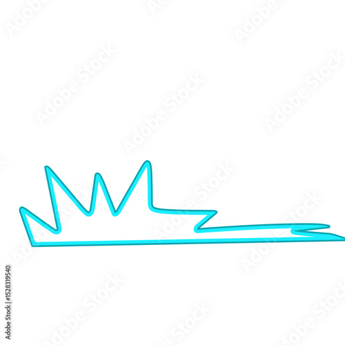 Gleaming line illustration against dark backdrop, modern and minimalistic