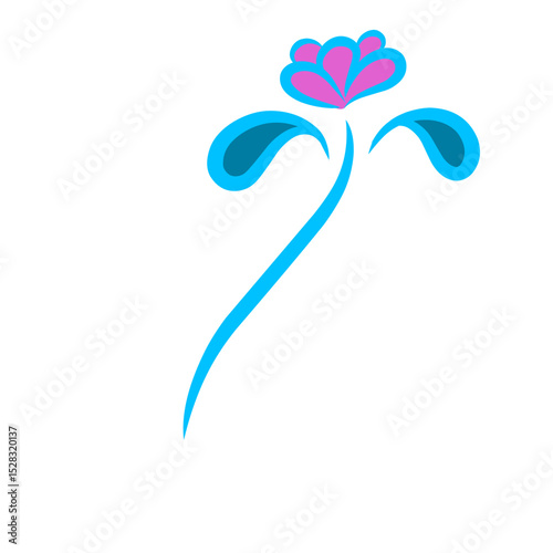 Stylized floral design with vibrant hues on a dark canvas backdrop