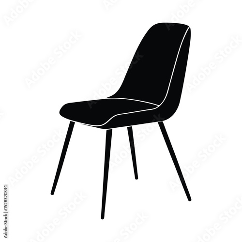black leather chair