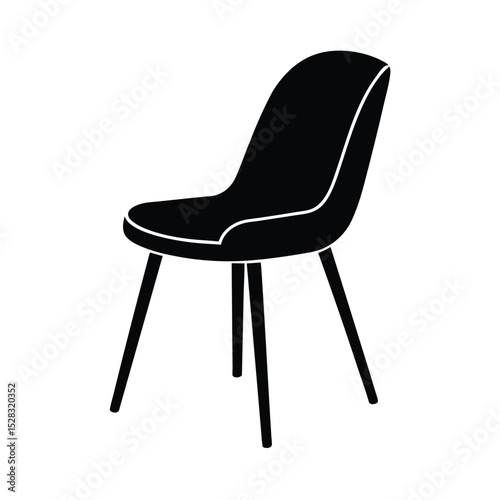 black leather chair