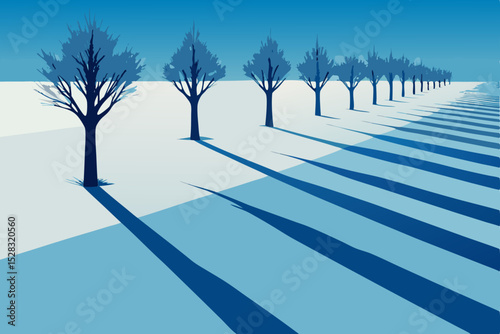 winter landscape with trees