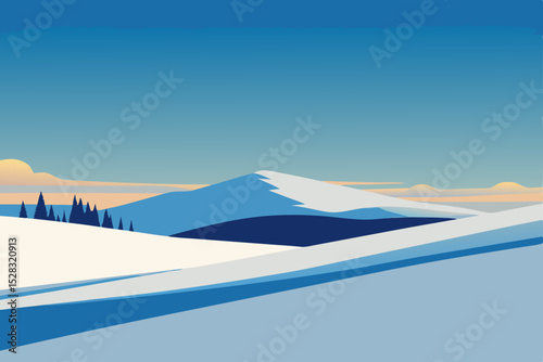 winter landscape in the mountains