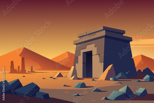 sunset in the city of egypt