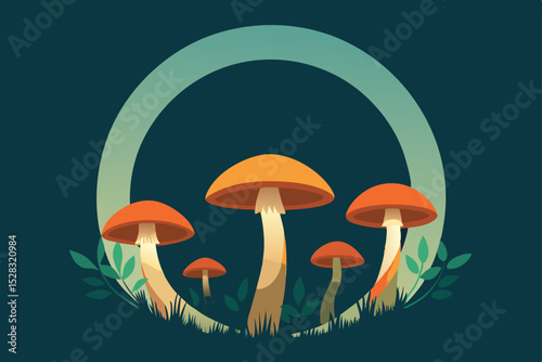 mushroom in the grass