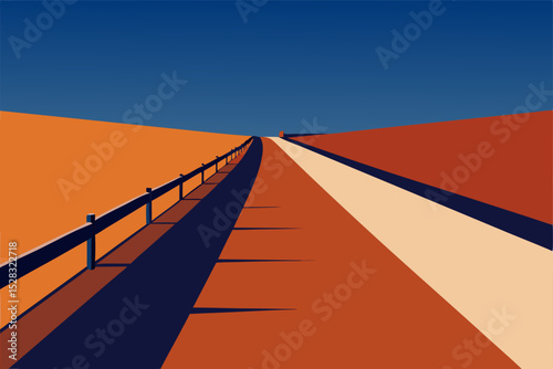 wooden bridge over the river