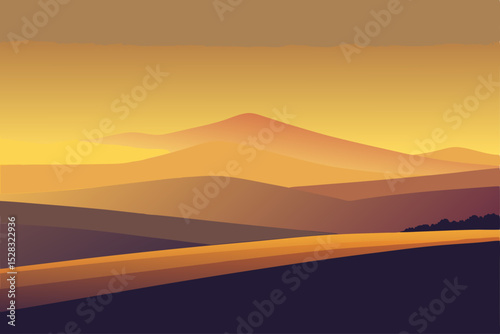 sunrise in the mountains