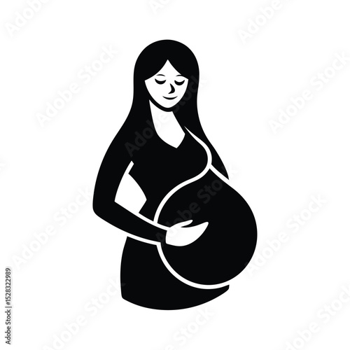 pregnant woman silhouette