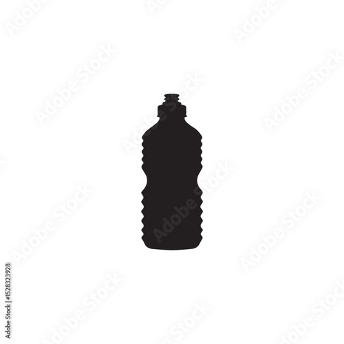 Bottle of water isolated silhouette 