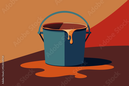 paint can and bucket