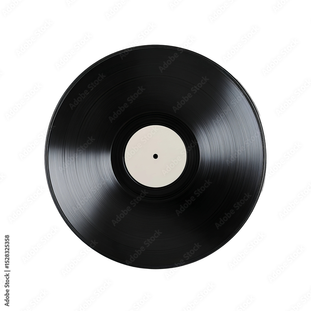 Obraz premium A close-up shot of a vintage vinyl record, capturing the timeless allure of music.