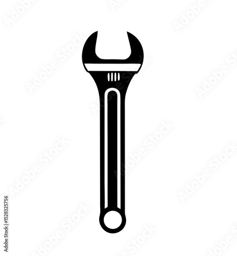 Spanner icon in simple vector style