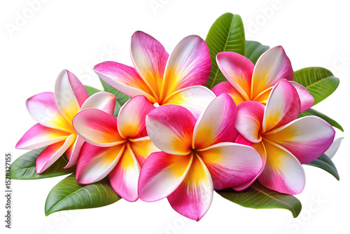 plumeria pink white frangipani flowers image isolated on transparent